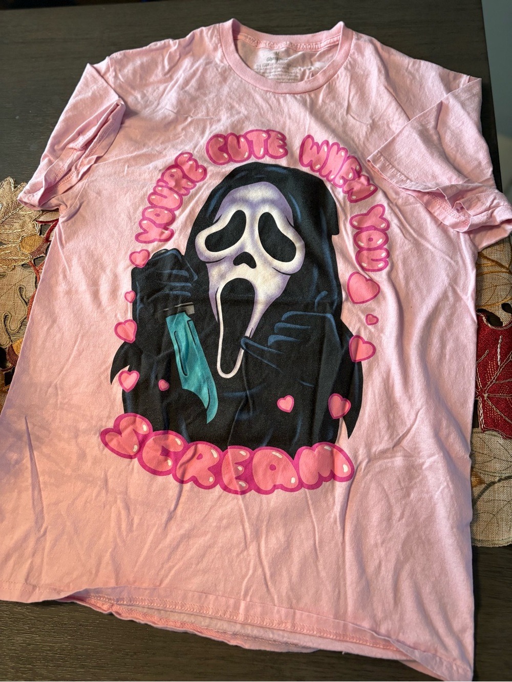 Adult Pink Graphic 'Scream' T-Shirt
